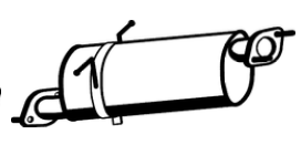 Standard Replacement - Ford Econovan 1400,1800,2000,2200 & Spectron / Mazda E1400,E1800,E2000,E2200 & Traveller VAN Muffler (1/84-07/03) (BM4006) (Berklee)