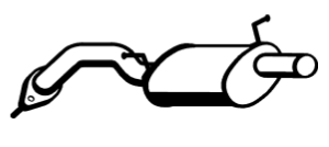 Standard Replacement - Daihatsu Charade Muffler G200 1.3lt, G202 1.0lt, G203 1.5lt Hatchback (9/88-7/00) (BM4500) (Berklee)