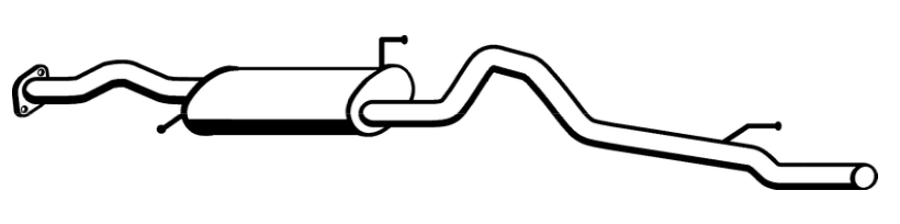 Standard Replacement - Daihatsu Feroza F300 1.6lt E.F.I 4WD Rear Muffler (9/90-12/97) (BM4605) (Berklee)