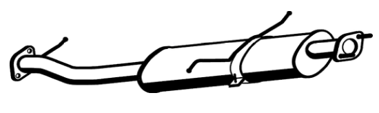 Standard Replacement - Ford Courier 2600 / Mazda B2600 2WD Muffler (8/91-10/98) (BM4385) (Berklee)