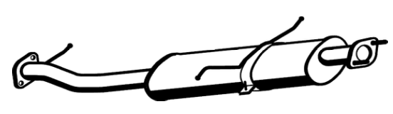 Standard Replacement - Ford Courier 2600 / Mazda B2600 LWB 4WD Centre Muffler (11/89-10/98) (BM4384) (Berklee)