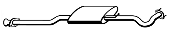 Standard Replacement - Ford Fairlane NU 5.0lt I.R.S Sedan Centre Muffler (3/99-7/03) (BM4783) (Berklee)