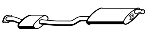 Standard Replacement - Ford Fairlane NF NL / LTD DF DL 4.0lt Sedan Muffler (3/95-3/99) (BM4482) (Berklee)