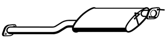 Standard Replacement - Ford Falcon BA BF 4.0lt Wagon Centre Muffler (10/02-08/10) (BM4829) (Berklee)