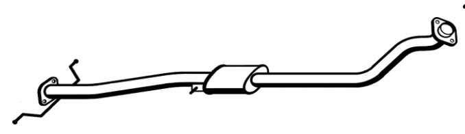 Standard Replacement - Ford Festiva WB WF 1.3lt 3 Door Hatchback Intermediate Pipe (3/94-4/01) (BI4486) (Berklee)