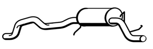 Standard Replacement - Ford Falcon EA EB ED EF EL AU 3.9lt 4.0lt Wagon Tail Pipe (1/88-8/02) (BT4170) (Berklee)