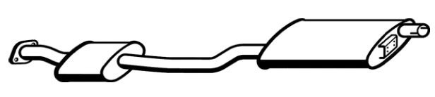 Standard Replacement - Ford Falcon EA EB ED EF EL AU 3.9lt 4.0lt Sedan & Wagon & XH XG Panel Van Ute Centre Muffler (1/88-8/02) (BM4169) (Berklee)