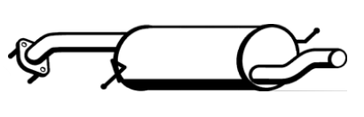 Standard Replacement - Ford Laser KJ KL 1.6lt 1.8lt / Mazda 323 Astina Protege BA Sedan Rear Muffler (10/94-9/98) (BM4669) (Berklee)