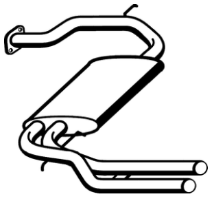 Standard Replacement - Honda Civic ED 1.5LT Sedan Twin Carb Rear Muffler (12/87-12/91) (BM4441) (Berklee)