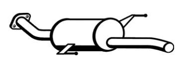 Standard Replacement - Subaru Leone & Brumby, Ute/S.Wagon 4.W.D. 4CYL Muffler (BM3855) (Berklee)