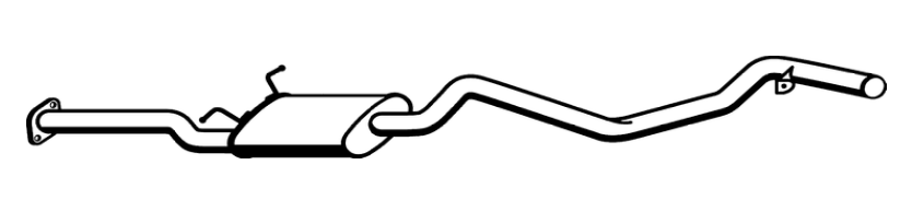 Standard Replacement - Mitsubishi L300 EXPRESS SF SJ 2.0lt 2.5lt 2WD MWB Petrol & Diesel Muffler (10/86-on) (BM4381) (Berklee)