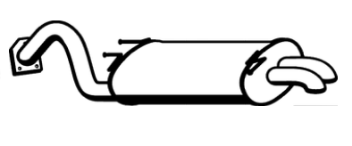 Standard Replacement - Mitsubishi Magna / Verada (9/96-9/05) Sedan Rear Muffler (BM4599) (Berklee)