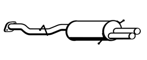 Standard Replacement - Subaru Liberty 4WD Sedan & Wagon 10/89- 05/94 Rear Muffler (BM4446) (Berklee)