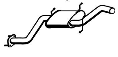 Standard Replacement - Ford LASER KC-KE/METEOR GC/Mazda 323 Muffler (BM4109) (Berklee)