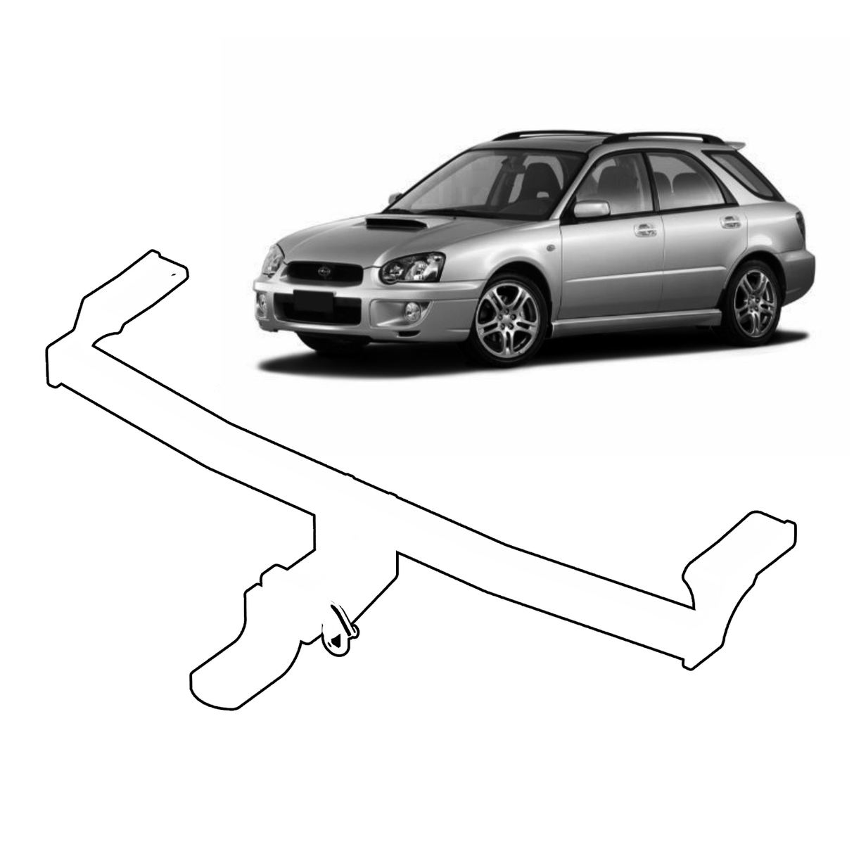BTA Subaru Impreza (03/1993 – 11/2007) Light Duty Towbar 900/75kg Capacity