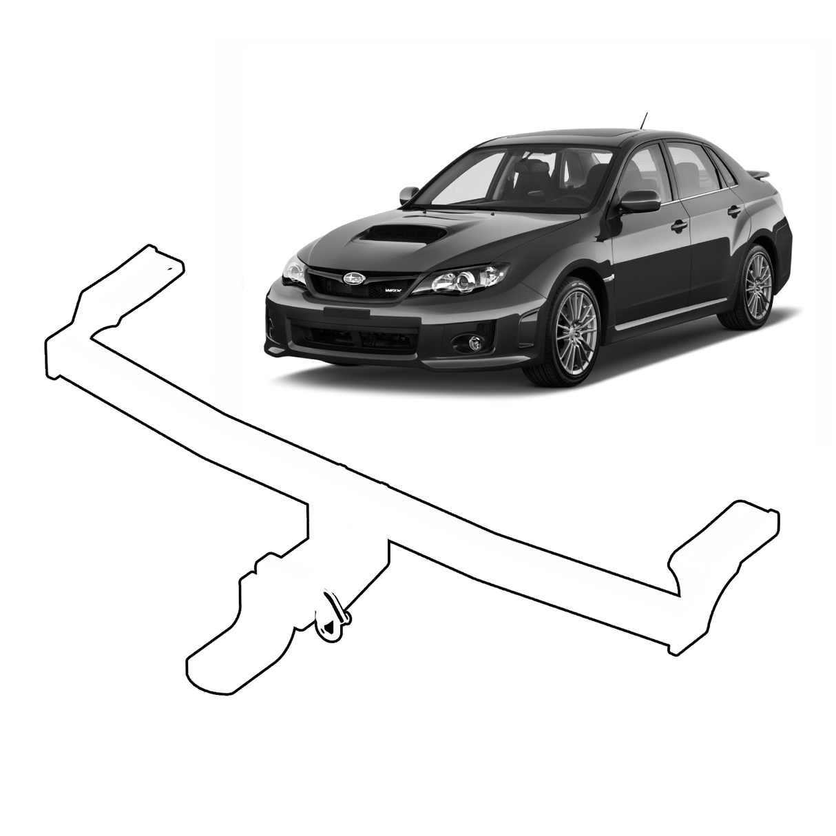 BTA Subaru Impreza (12/2007 – 01/2012) Light Duty Towbar 1200/90kg Capacity