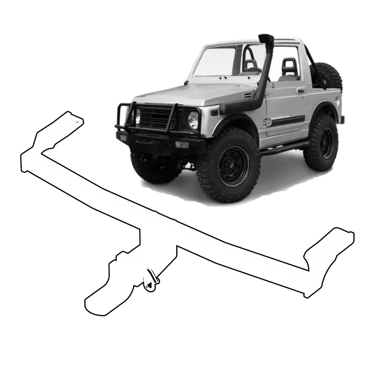 BTA Suzuki Sierra SWD (01/1982 – 01/1985) Light Duty Towbar 600/50kg Capacity SUZ04