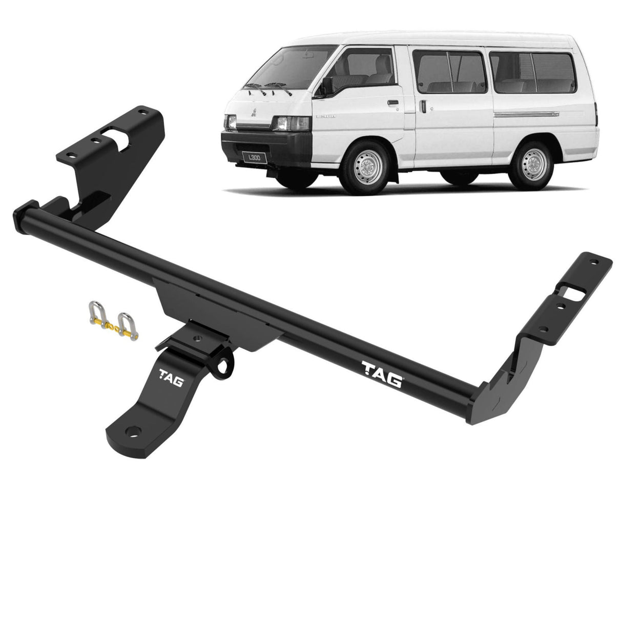 TAG - Mitsubishi L300 Express P24V, P24W, P05V, P05W, P15V, P03V, P13V, P23V, P23W, P04V, P14V (1986 - 2013), Mitsubishi L300 (1998 - 2007) Standard Duty Towbar & Universal Wiring Harness