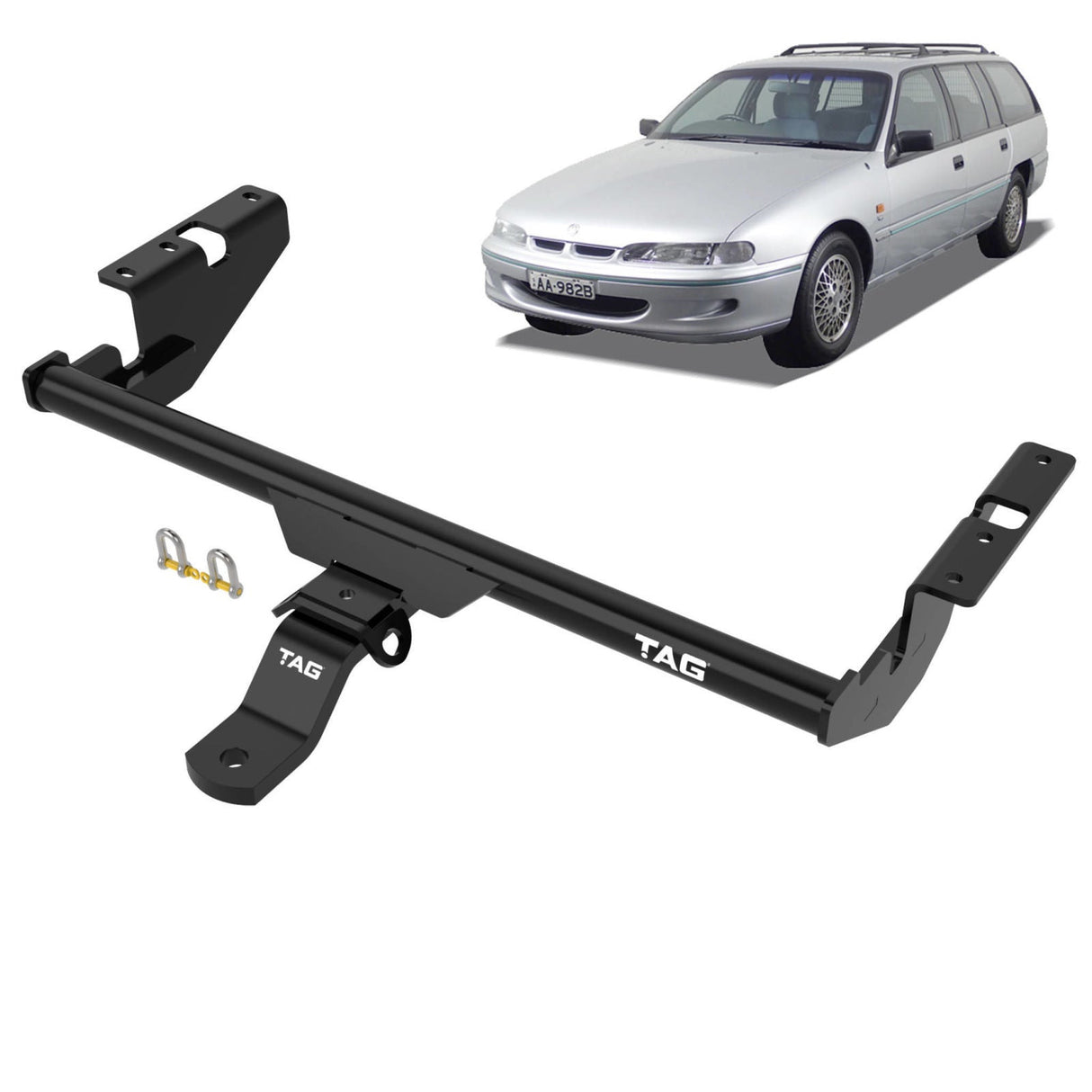 TAG - Holden Commodore VH, VK, VB, VL, VP, VS, VC, VN, VR (10/1978 - 1997) Wagon Standard Duty Towbar & Universal Wiring Harness