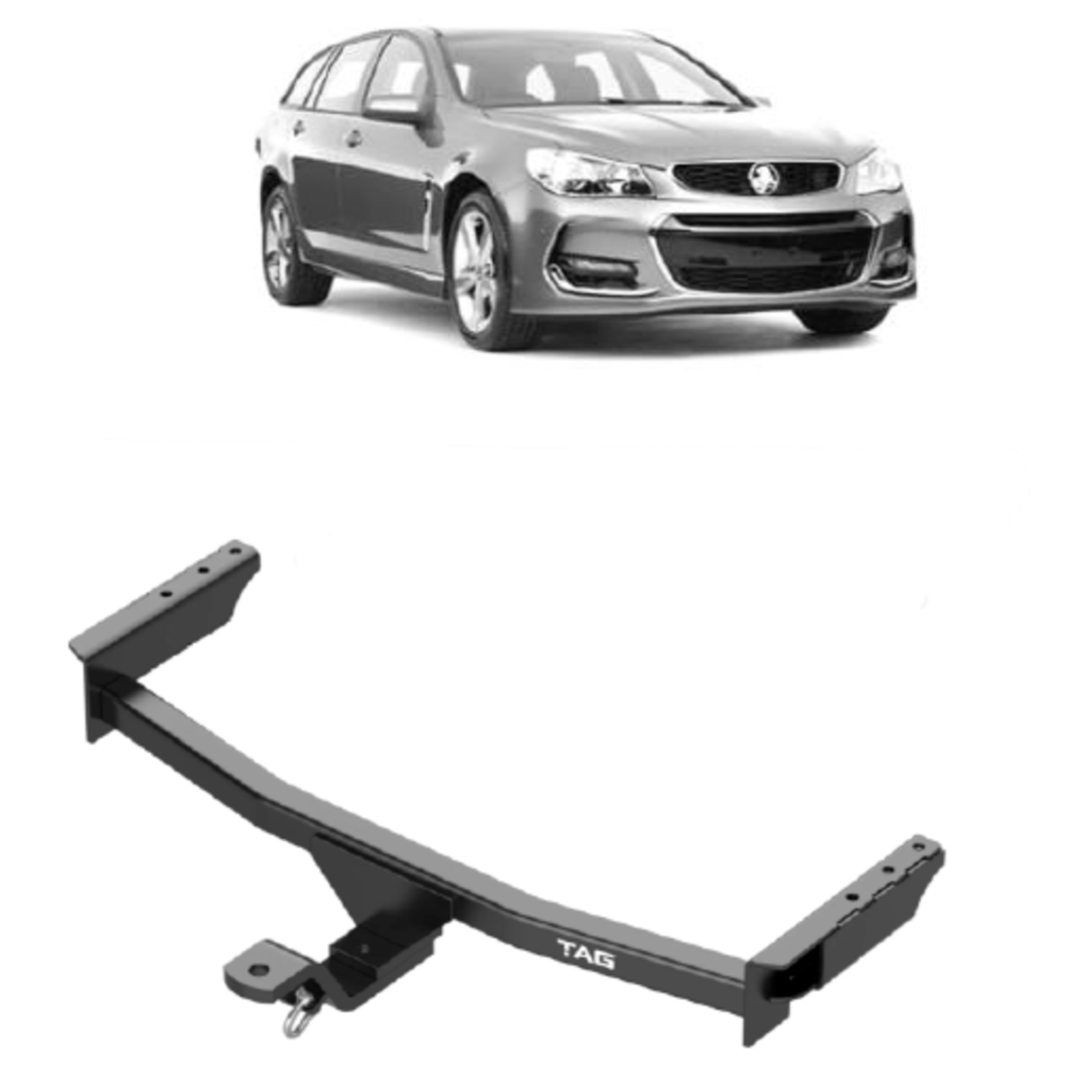 TAG | Standard Duty Towbar & Direct Fit Wiring Kit | Commodore VE Wagon 2008–2013 | T2H484-K202