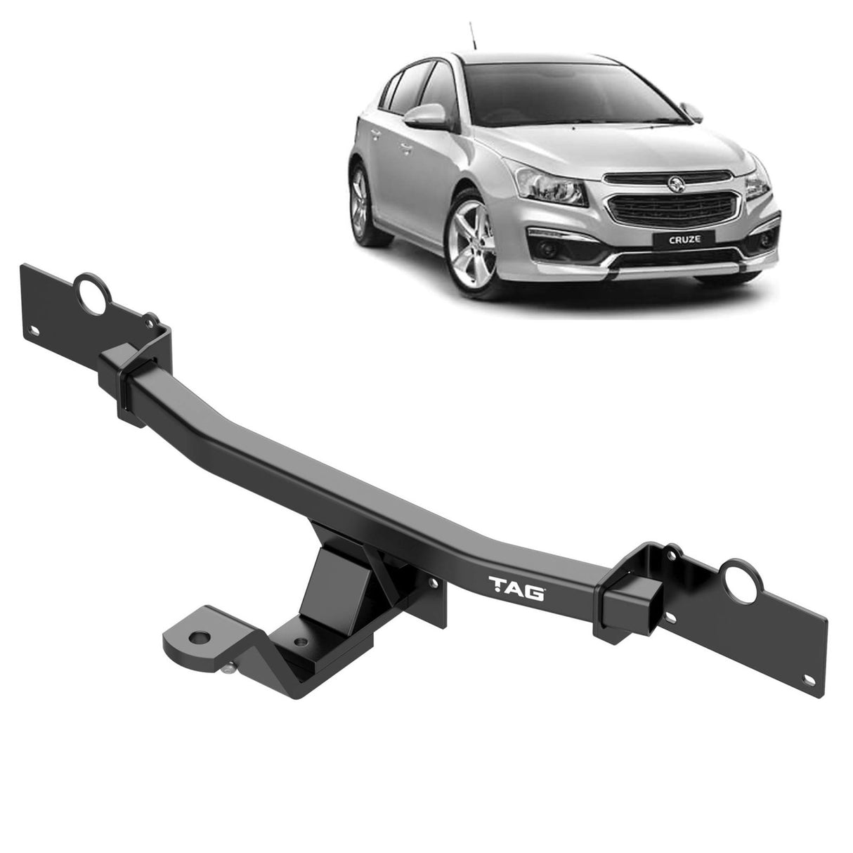 TAG | Standard Duty Towbar & Direct Fit Wiring Kit | Holden Cruze Sedan 2009–2016 | T2H509-K201
