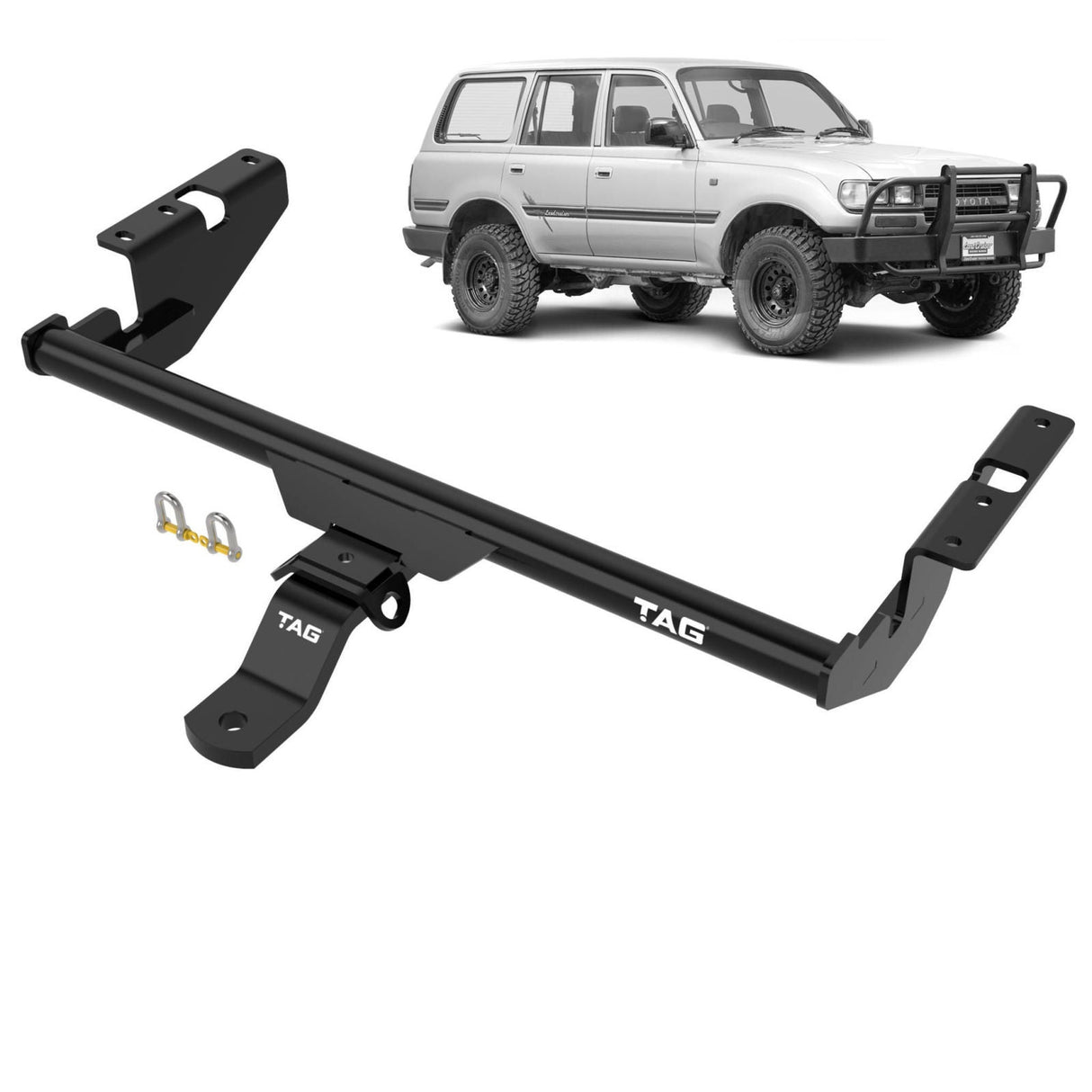 TAG - Toyota Landcruiser 80 Series, HDJ80 (1990 - 1998) Wagon Standard Duty Towbar & Universal Wiring