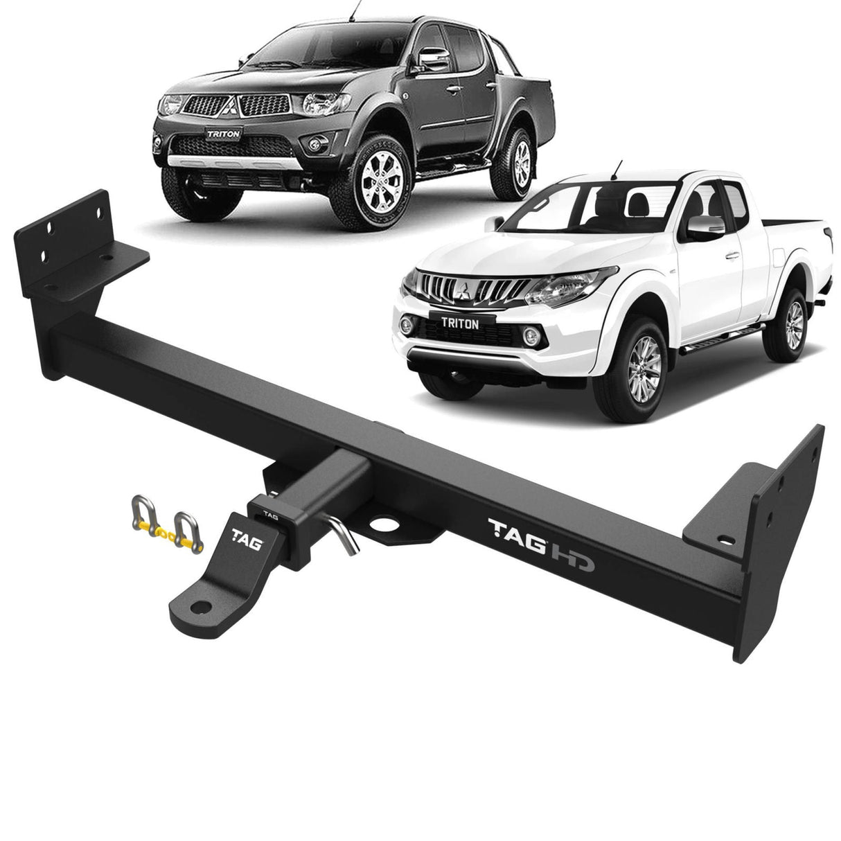 TAG | Heavy Duty Towbar & Direct Fit Wiring Kit | Mitsubishi Triton ML/MN 2006–2015 (No Rear Step) | T4C040-K201