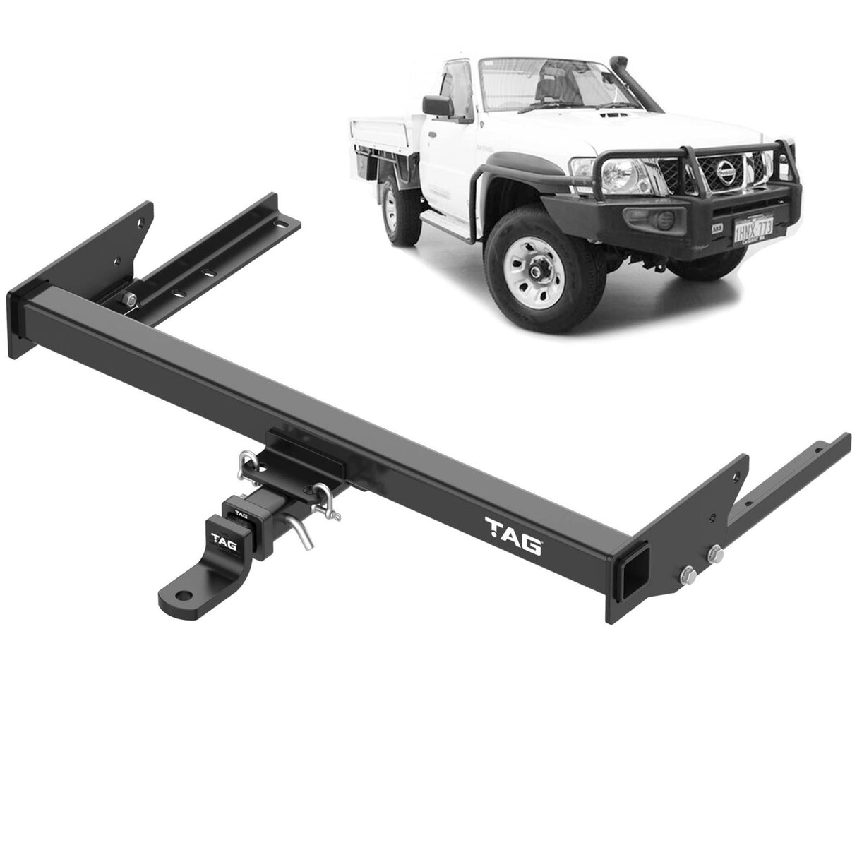 TAG | Heavy Duty Towbar & Universal Wiring Kit | Nissan Patrol GQ/GU Cab Chassis Coil Sprung 1992–2016 | T4D569-K301