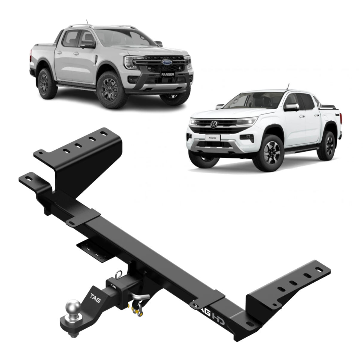 TAG - Towbar to Suit Ford Ranger Next-Gen (2022 - on), Volkswagen Amarok (2022 - on) Styleside Utes Heavy Duty Towbar