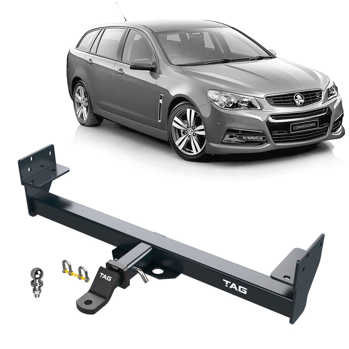 TAG | Heavy Duty Towbar & Direct Fit Wiring Kit | Holden Commodore VE Wagon 2006–2013 | T4H485-K201
