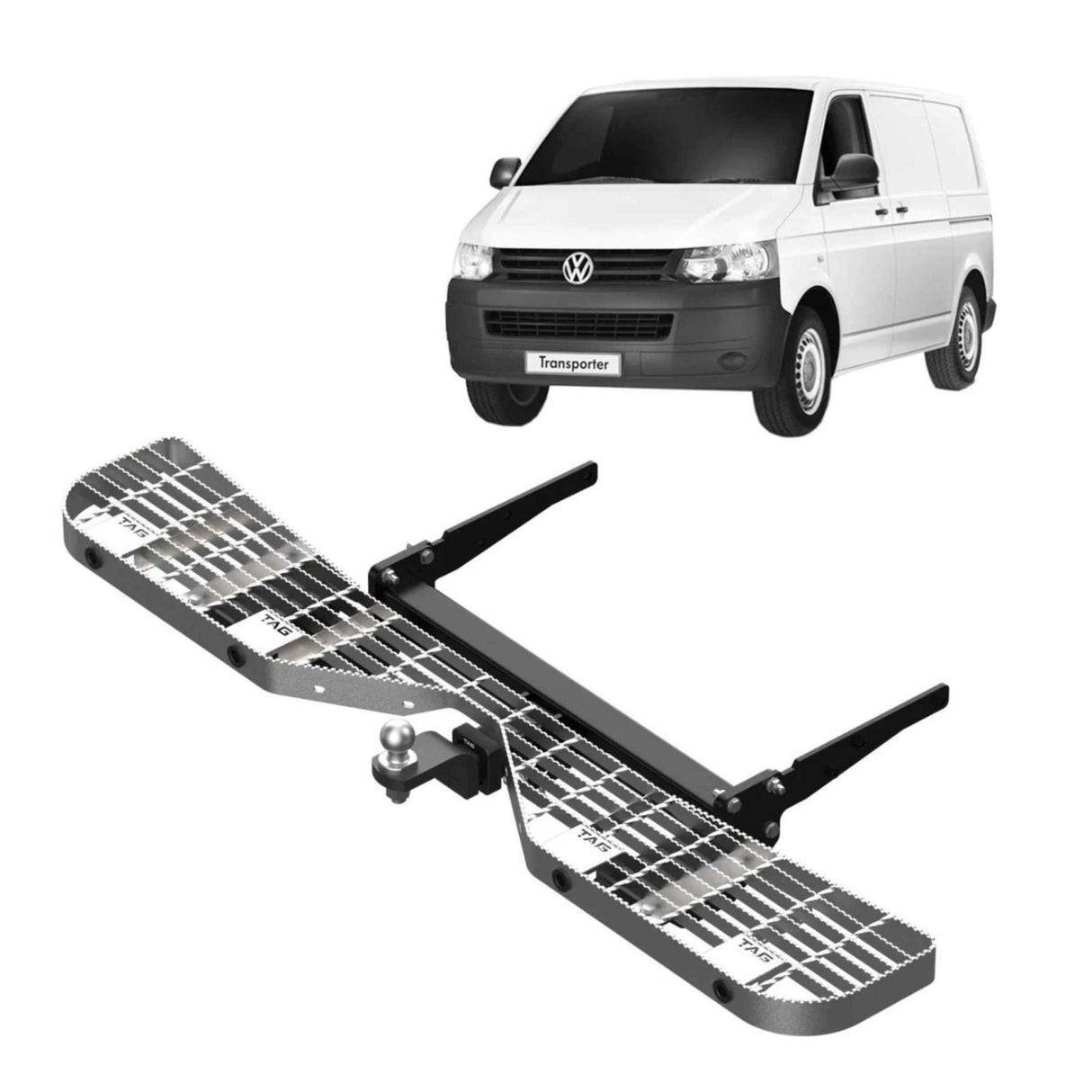 TAG | Rear Step, Heavy Duty Towbar & Direct Fit Wiring Kit | Volkswagen Transporter T6 2019–on | T7P738-K111