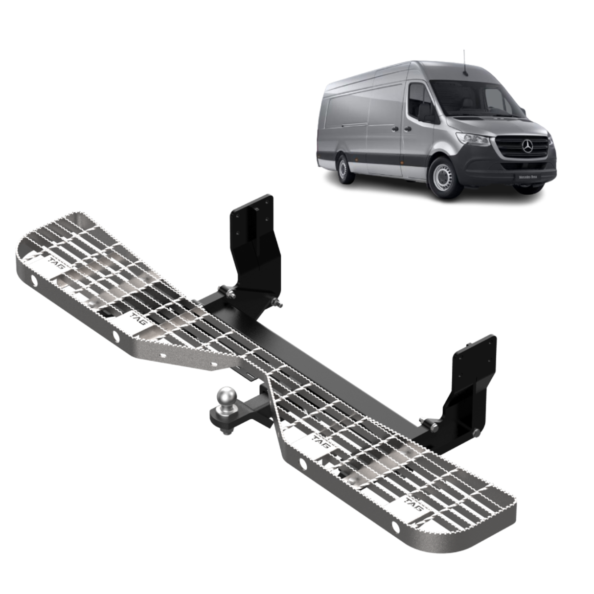 TAG - Mercedes Sprinter Van 907 (VS30) Wide Chassis (2019 - On) Heavy Duty Towbar & Rear Step
