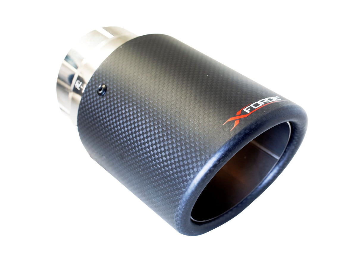 XForce | Carbon Fiber Exhaust Tip | 2.5" Inlet | 4.5" Angle-Cut Outlet | TC-AW45-63