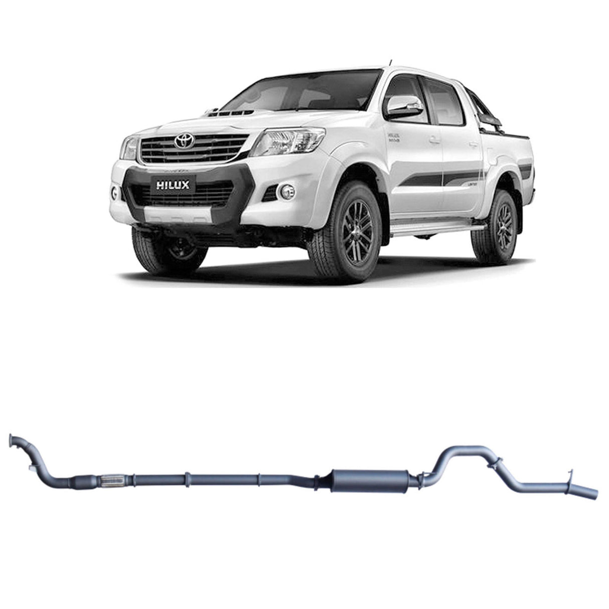 Redback Extreme Duty - Toyota Hilux KUN26R (2005 - 2015) 3.0L D4D Performance Exhaust System