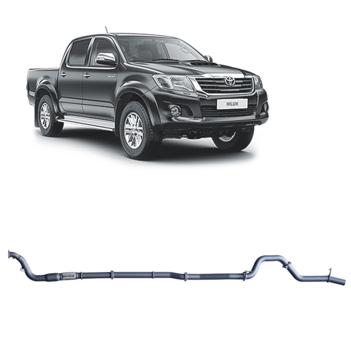 Redback Extreme Duty - Toyota Hilux KUN26R (2005 - 2015) 3.0L D4D Performance Exhaust System