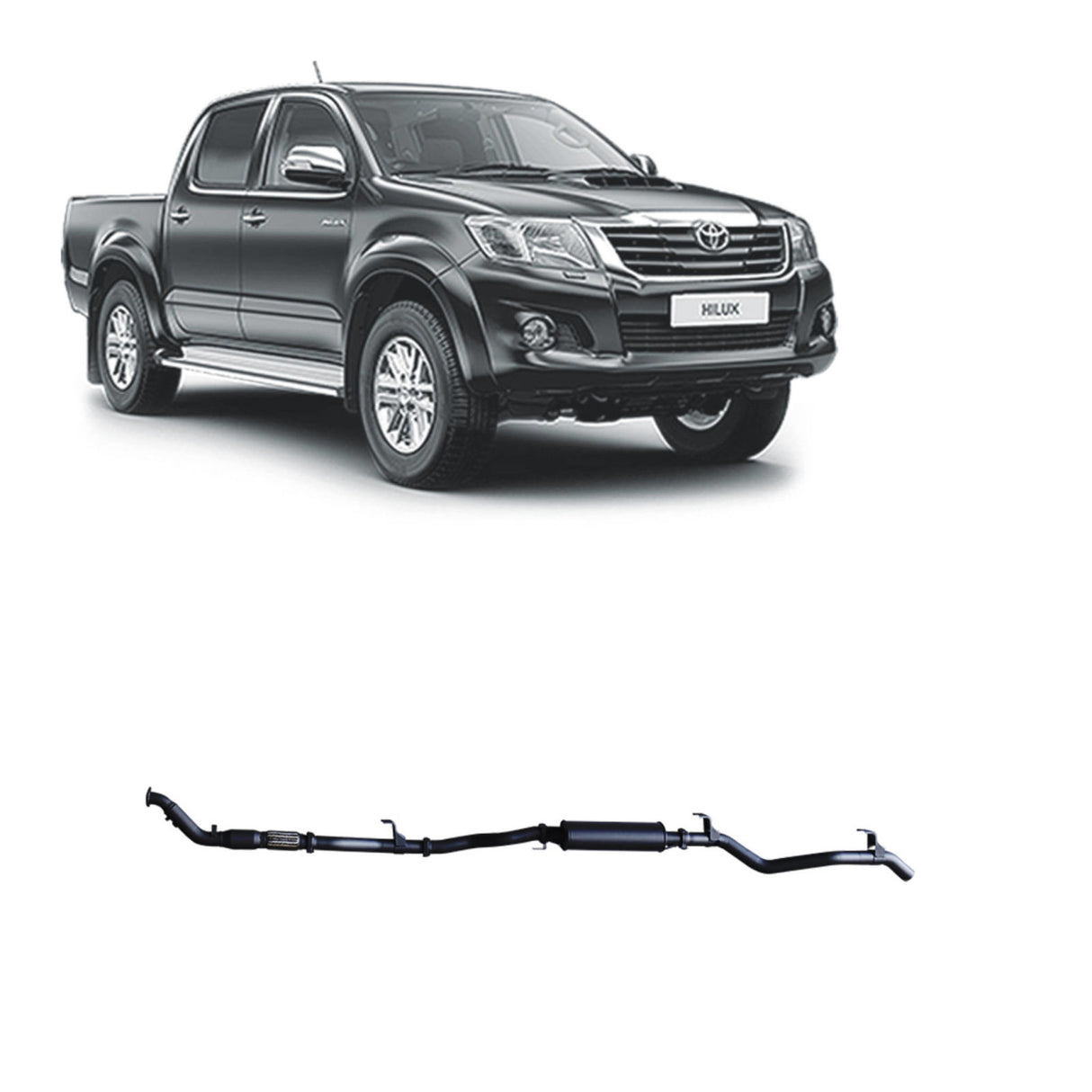 Redback Extreme Duty - Toyota Hilux KUN26R (2005 - 2015) 3.0L D4D Performance Exhaust System