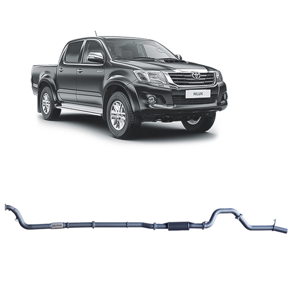 Redback Extreme Duty - Toyota Hilux KUN26R (2005 - 2015) 3.0L D4D Performance Exhaust System