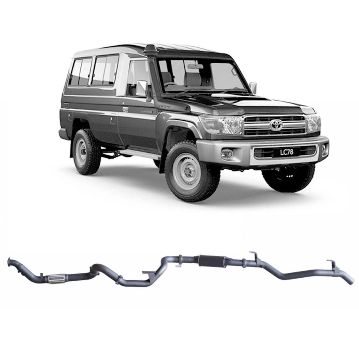 Redback Extreme Duty - Toyota Landcruiser 78 Series (2007 - 2016) Troop Carrier Performance Exhaust
