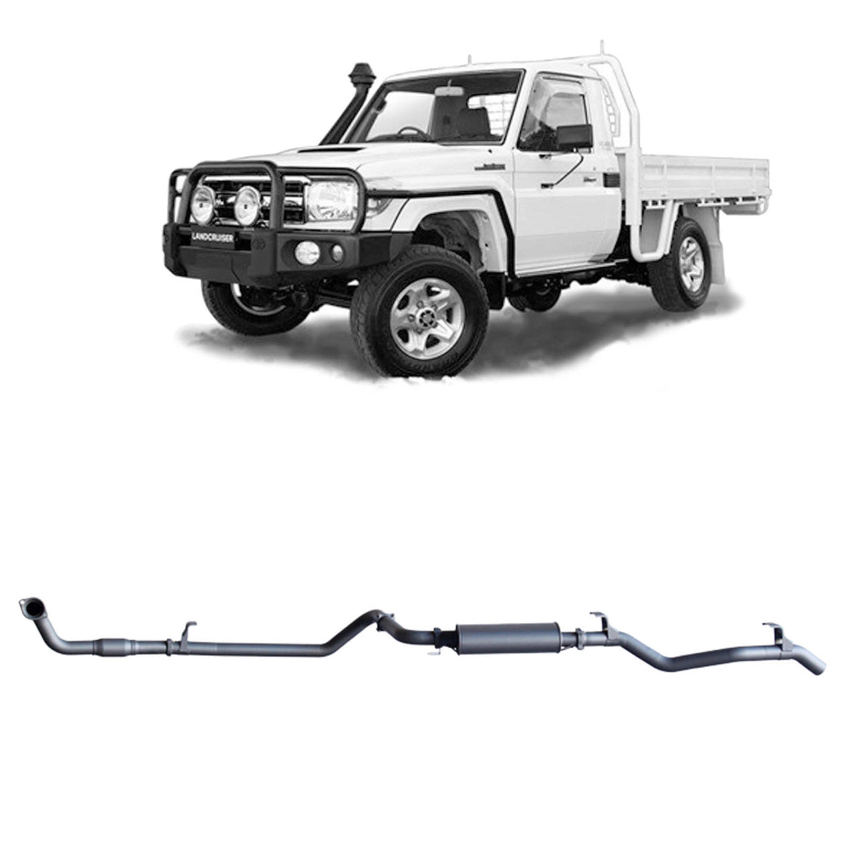 Redback Extreme Duty - Toyota Landcruiser 79 Series (2001 - 2007) 4.2L TD Performance Exhaust System