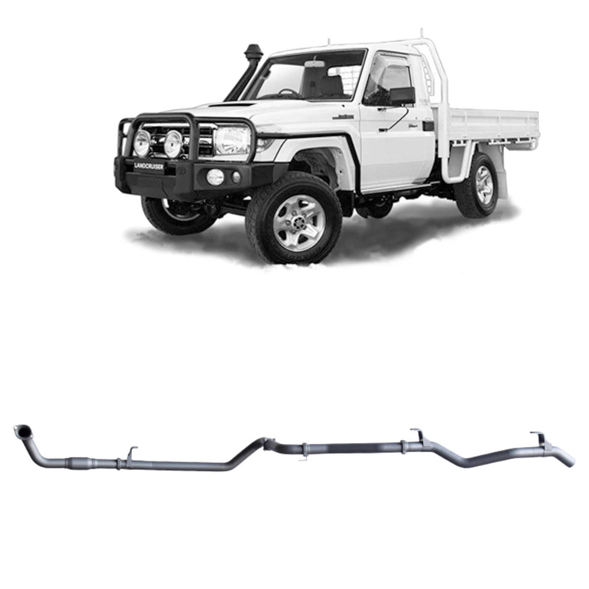 Redback Extreme Duty - Toyota Landcruiser 79 Series (2001 - 2007) 4.2L TD Performance Exhaust System