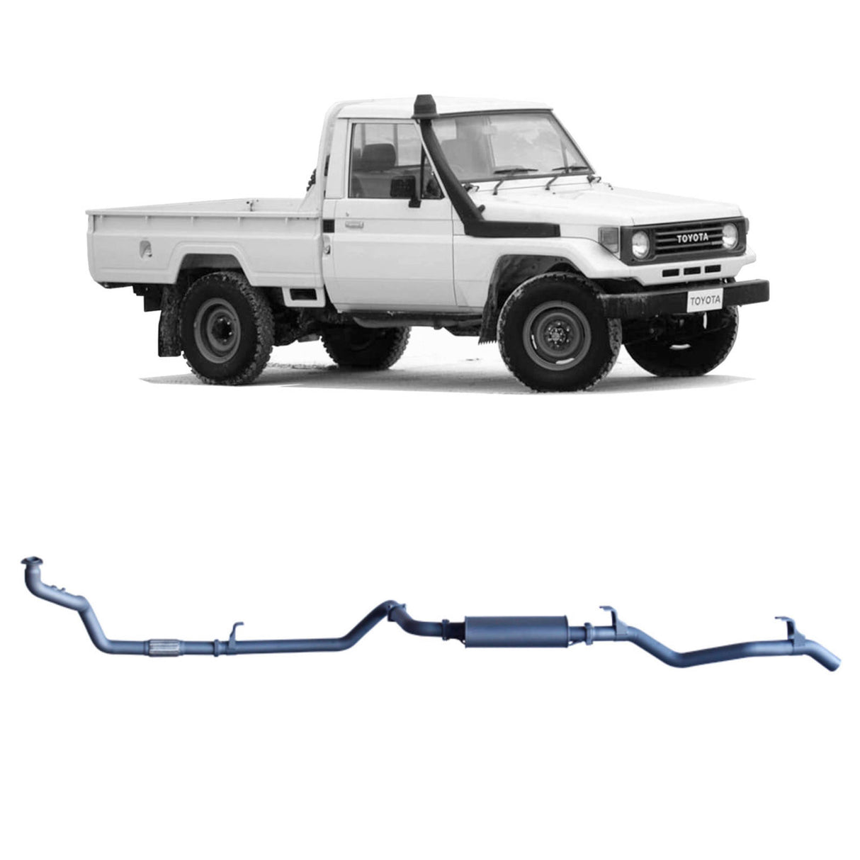 Redback Extreme Duty - Toyota Landcruiser 75/78 Series (1990 - 2007) Performance Exhaust System