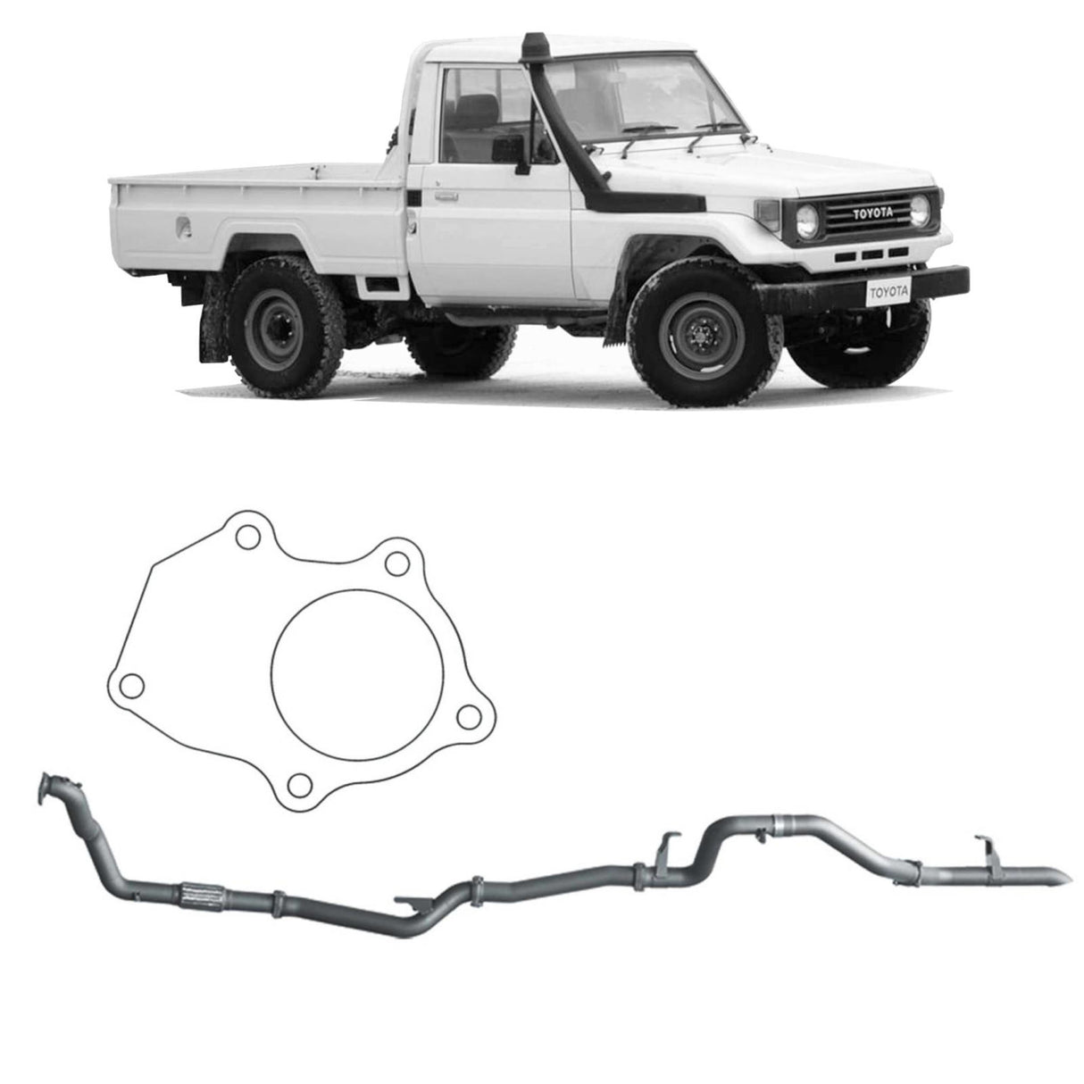 Redback Extreme Duty - Toyota Landcruiser 75/78 Series (1990 - 1999) 4.2L Performance Exhaust System