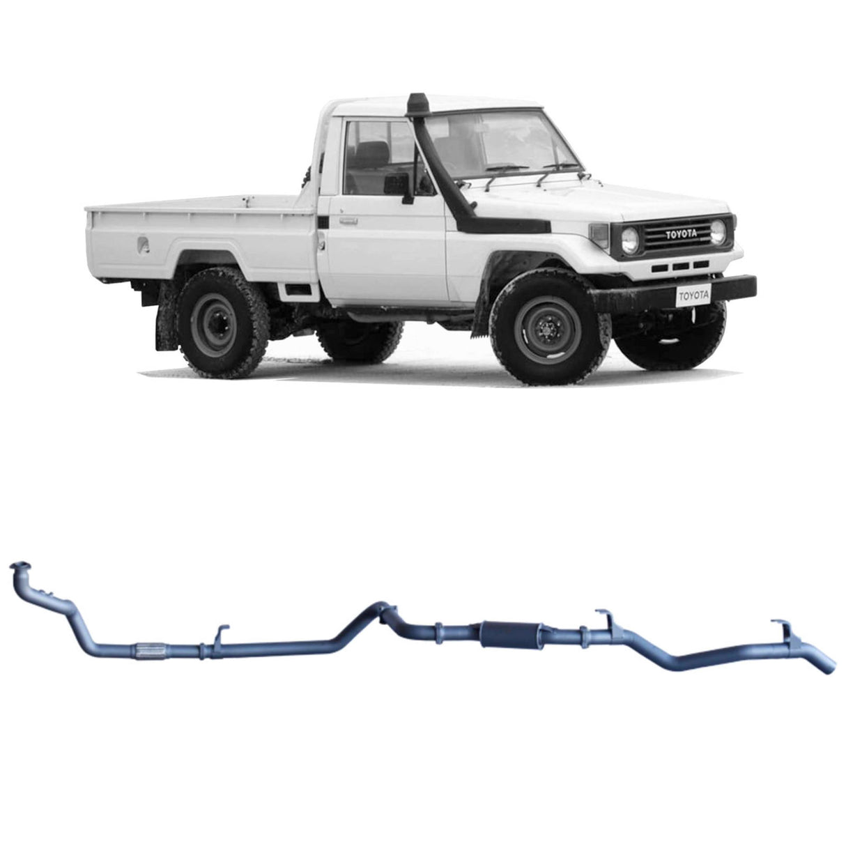 Redback Extreme Duty - Toyota Landcruiser 75/78 Series (1990 - 1999) 4.2L Performance Exhaust System