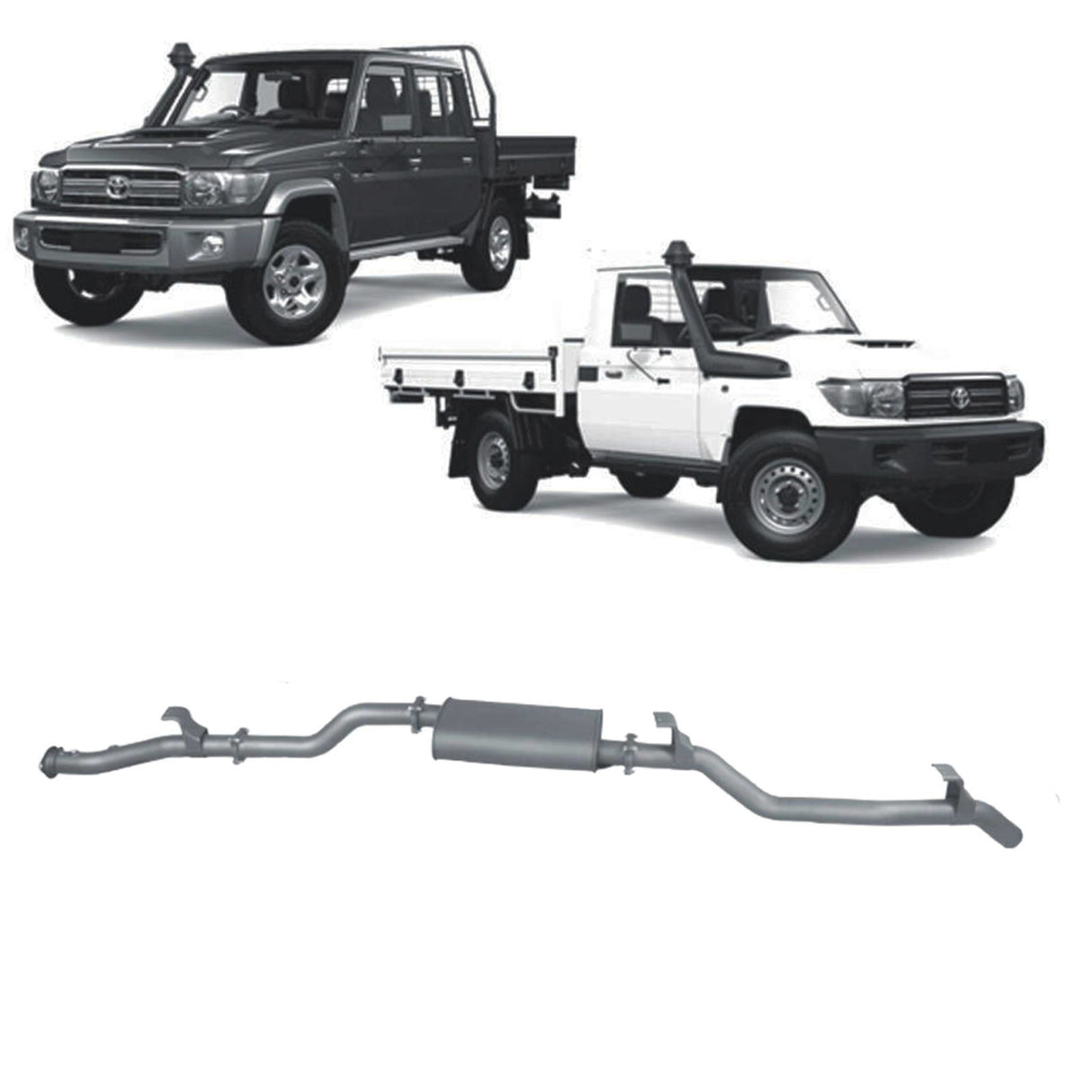 Redback Extreme Duty - Toyota Landcruiser 79 Series Single and Double Cab (2016 - On) Performance Exhaust System
