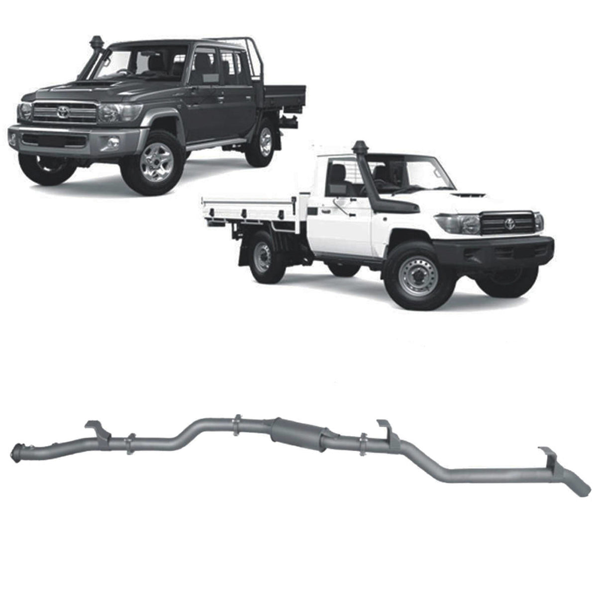 Redback Extreme Duty - Toyota Landcruiser 79 Series Single and Double Cab (2016 - On) Performance Exhaust System