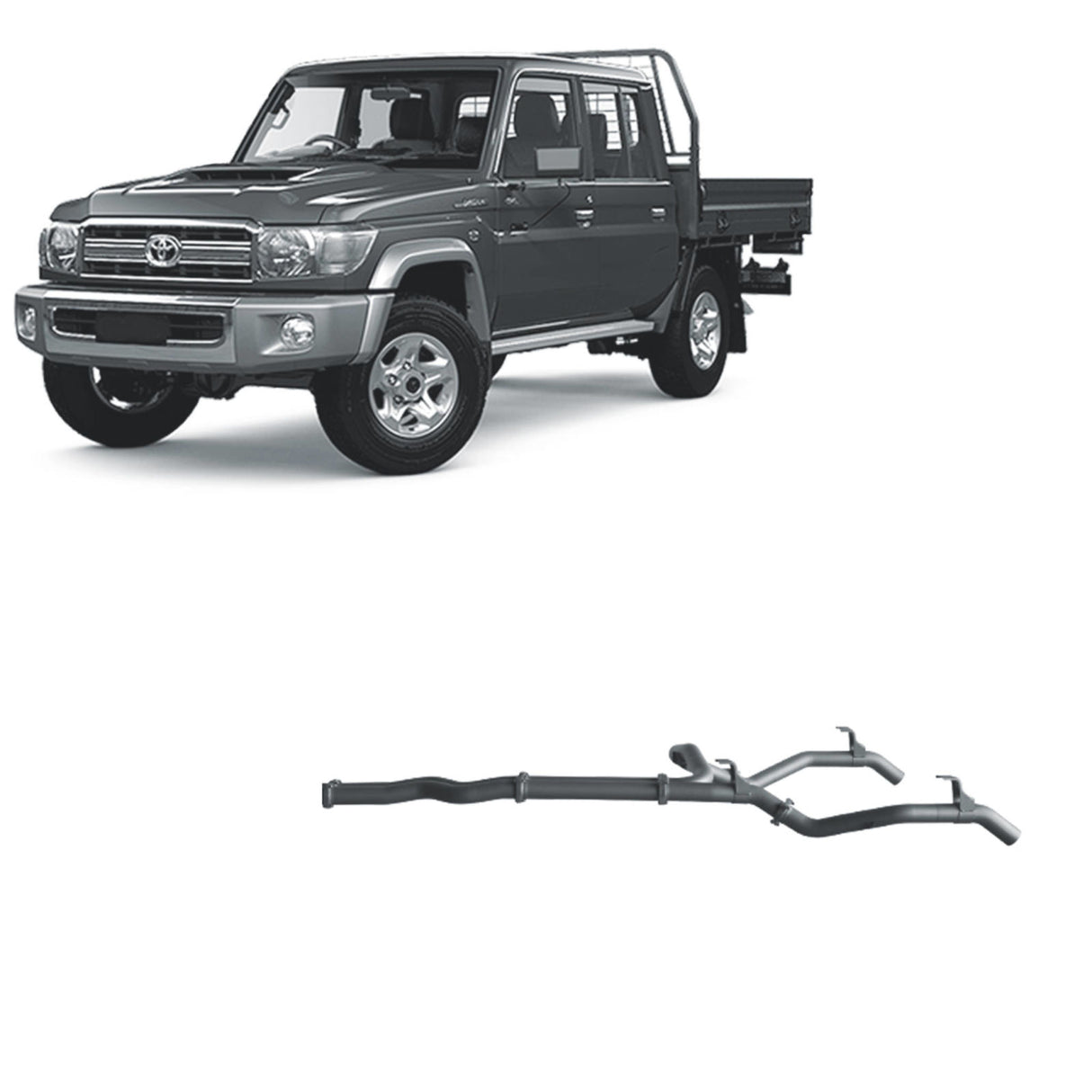 Redback Extreme Duty - Toyota Landcruiser 79 Series (2016 - On) Single and Double Cab Twin Exhaust