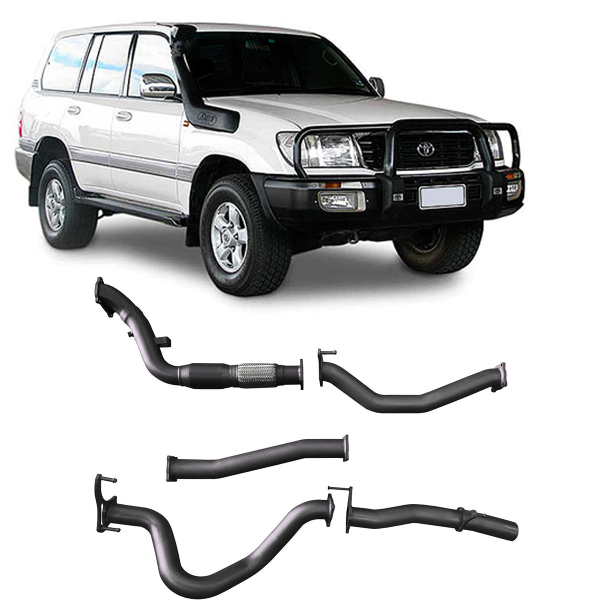 Redback Performance - Toyota Landcruiser 100 Series 4.2L (10/2000 - 10/2007) Exhaust "Cat & Pipe"