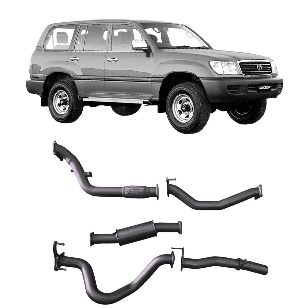 Redback Extreme Duty - Toyota Landcruiser 105 Series (1998 - 2007) Wagon Performance Exhaust