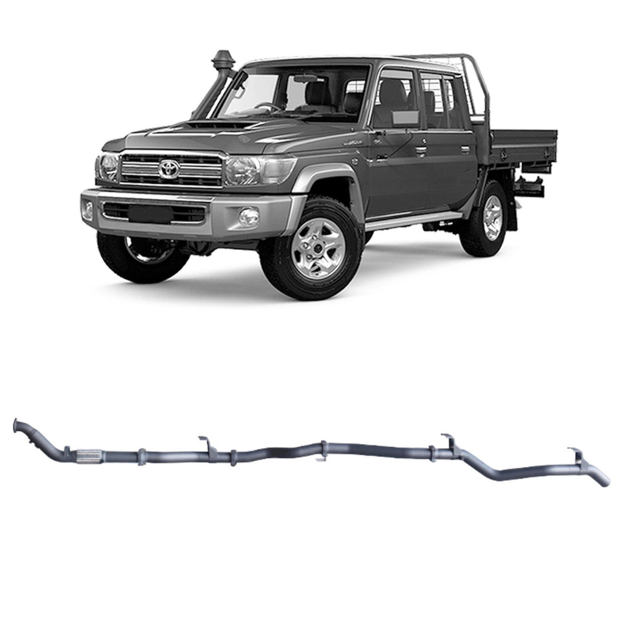 Redback Extreme Duty - Toyota Landcruiser 79 Series Double Cab (2012 - 2016) Performance Exhaust System