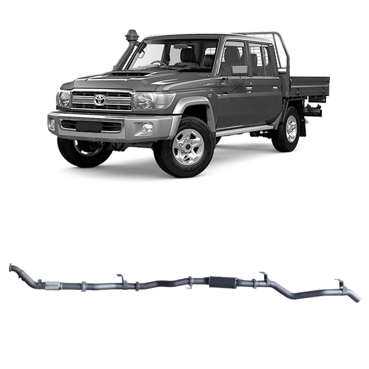 Redback Extreme Duty - Toyota Landcruiser 79 Series Double Cab (2012 - 2016) Performance Exhaust System